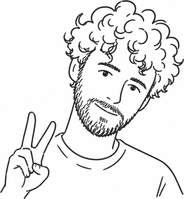 A hand-drawn sketch of Brian